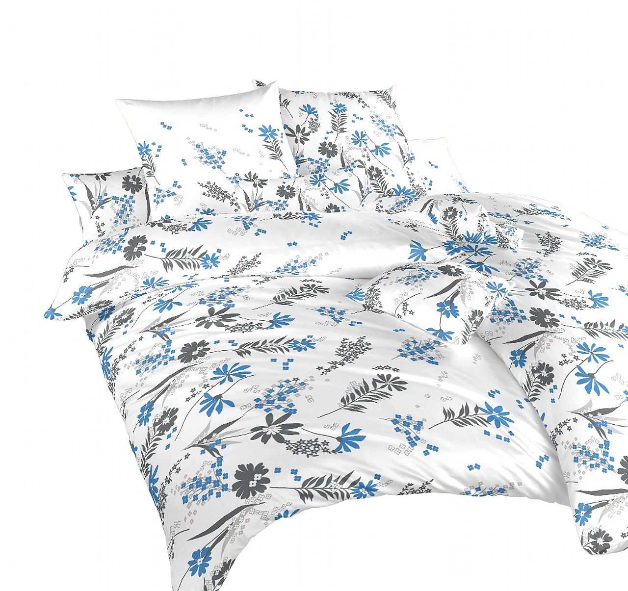 Dadka Povlečení krep Agáta denim na bílém Varianta: Povlečení krep Agáta denim na bílém 140x200, 70x90 cm