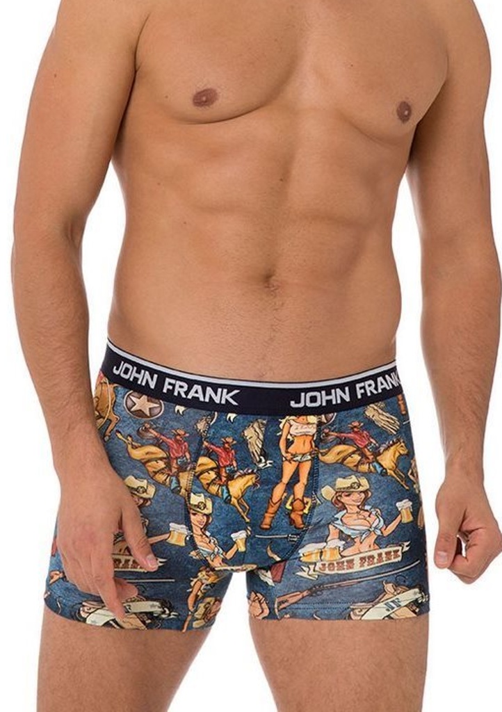 Boxerky JOHN FRANK JFB101 Barva: Modrá, Velikost: M