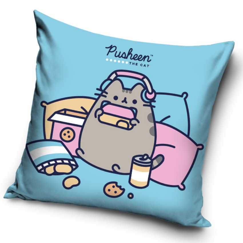 Carbotex Povlak na polštářek Kočička Pusheen Chill Time
