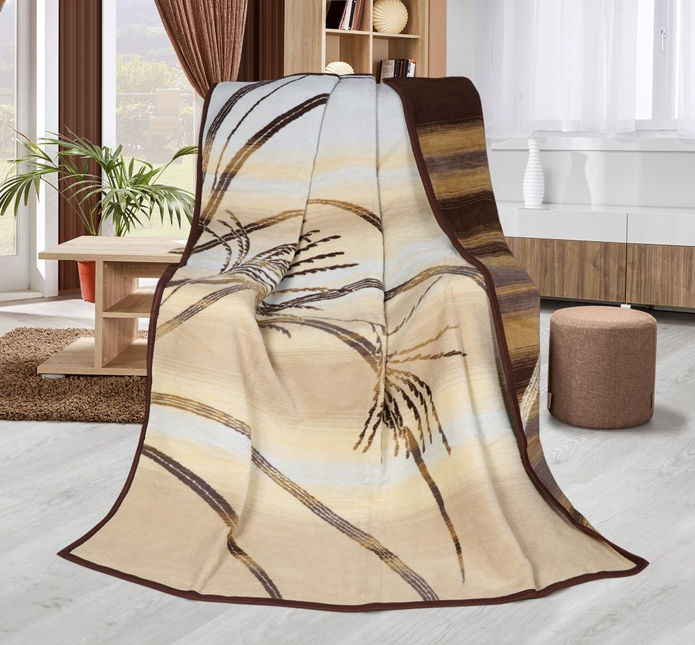 Bellatex Deka vzorovaná 150x200cm Kapradí béžové