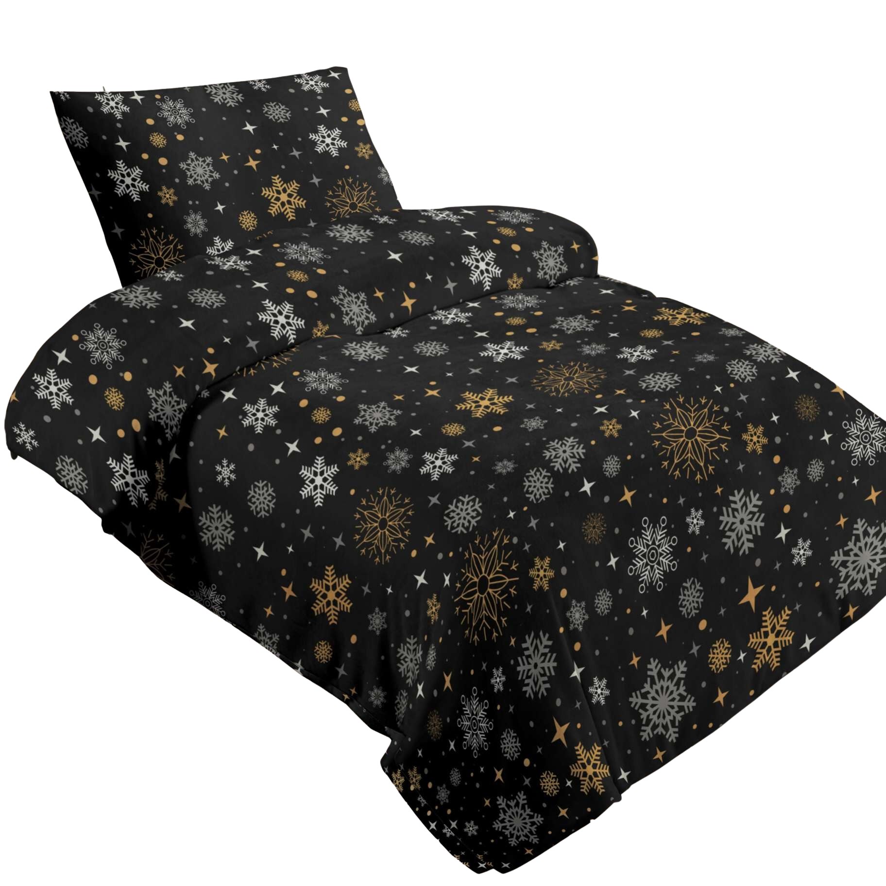 Jahu Povlečení mikroflanel Magic Black Varianta: Povlečení mikroflanel Magic Black 140x200, 70x90 cm