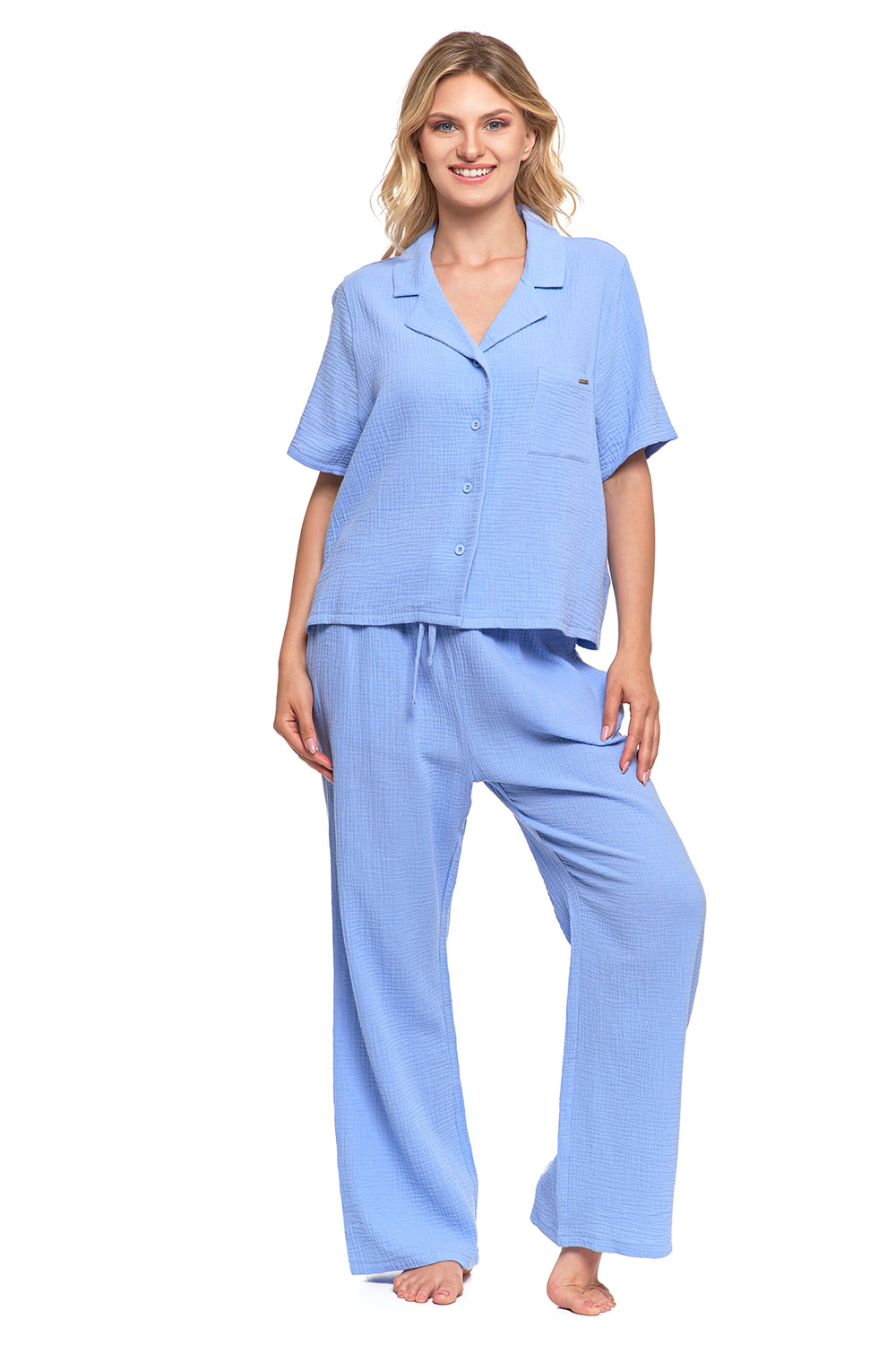 Dámské pyžamo Moraj PDD5000-008 Barva: Modrá, Velikost: 2XL