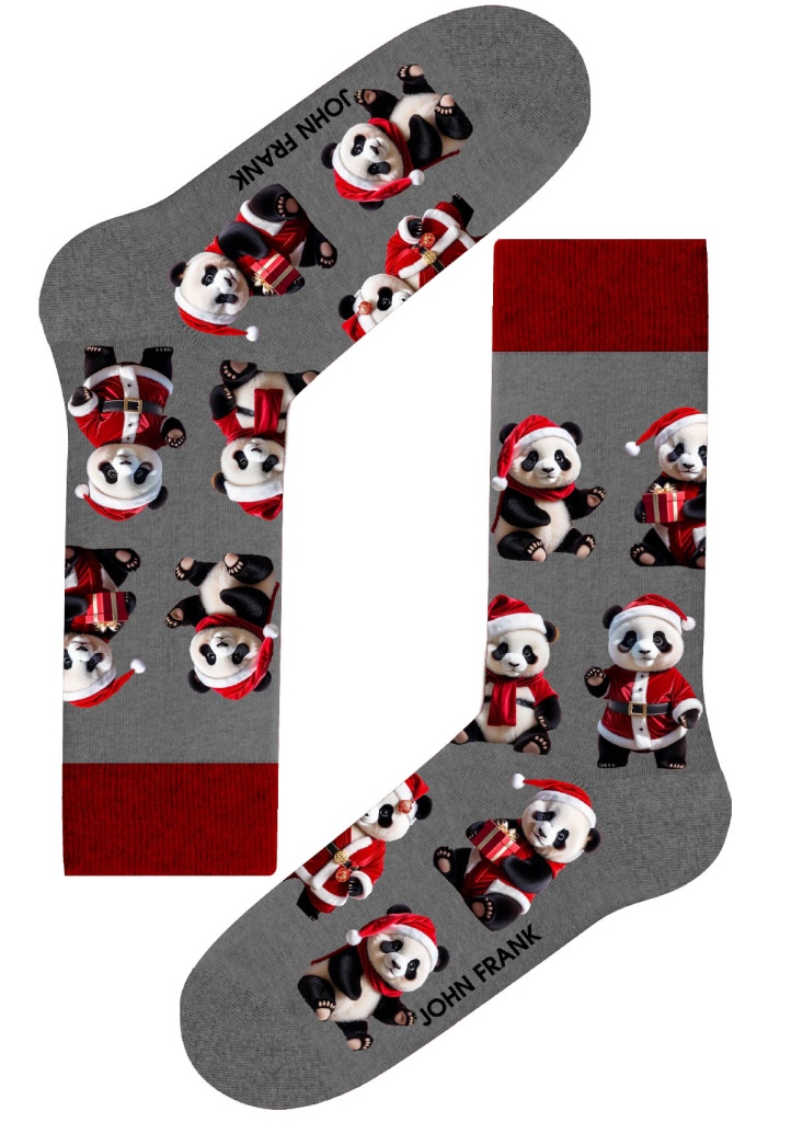 Pánské ponožky John Frank JFLSFUN-CH48 Barva: Šedá, Velikost: UNI