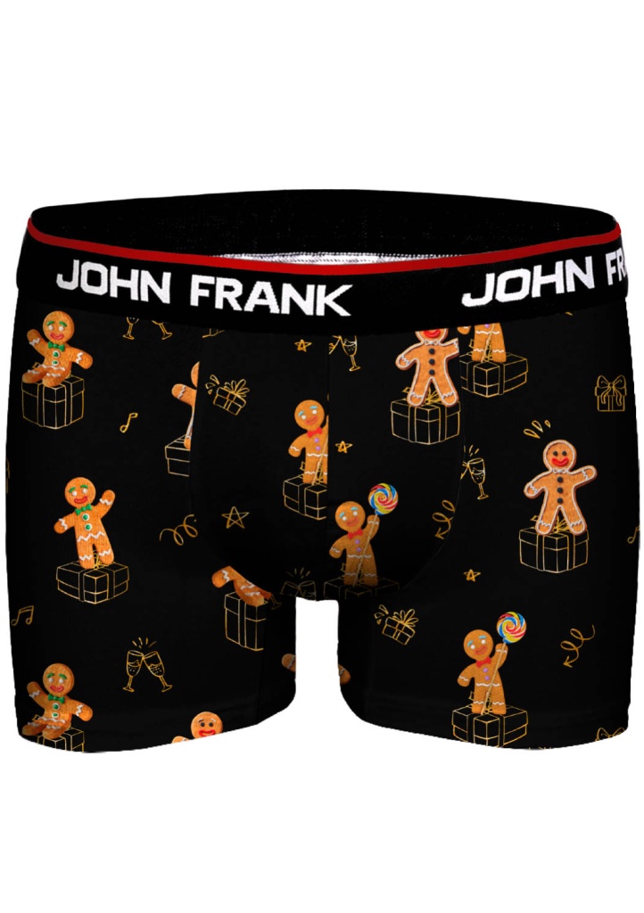 Pánské boxerky John Frank JFBD47-CH-GINGER Barva: Černá, Velikost: M