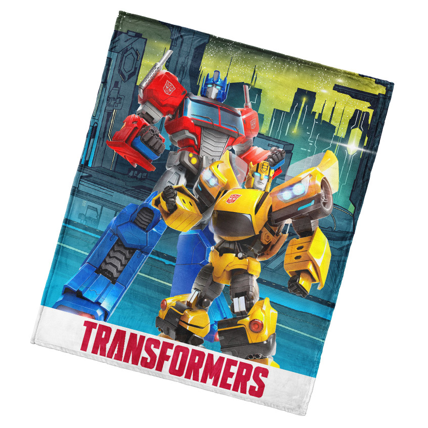 Carbotex Dětská deka Transformers Bumblebee a Optimus Prime 130x160 cm