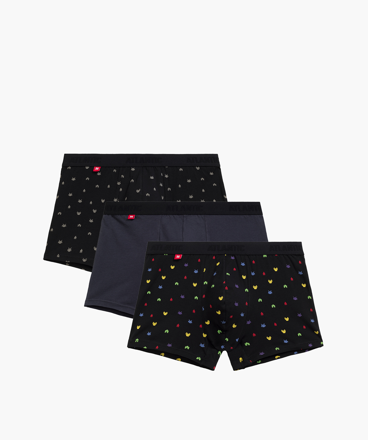 Boxerky Atlantic 3MH-054 3 pcs Barva: Černá, Velikost: S