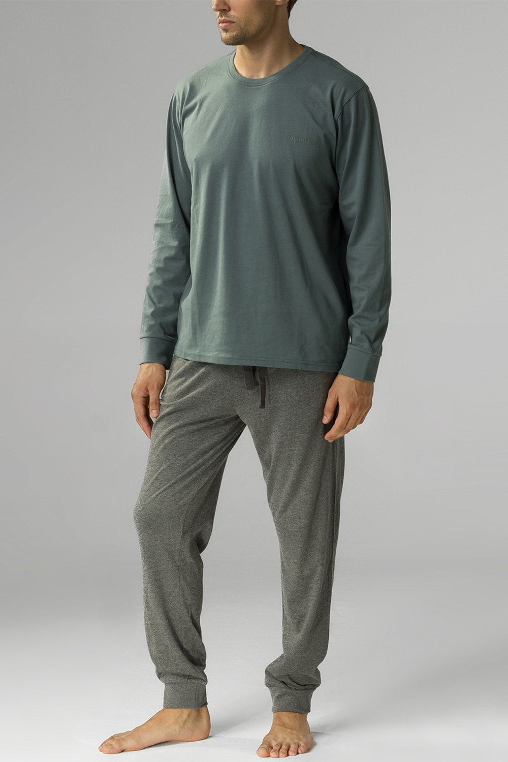 Pánské pyžamo Atlantic NMP-372 Barva: Šedá, Velikost: XL