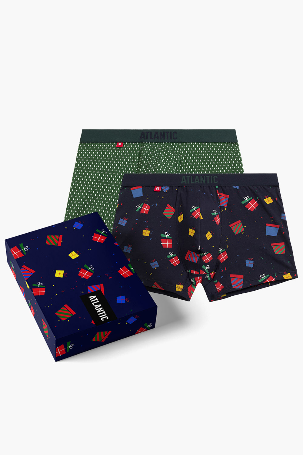 Boxerky Atlantic 2GMH-023 2 pcs Barva: Modrá - tmavě, Velikost: 2XL