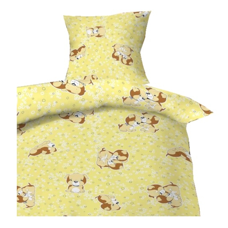 Hybler textil Povlečení bavlna do postýlky Štěně žluté Varianta: Povlečení bavlna do postýlky Štěně žluté 90x130, 45x60 cm
