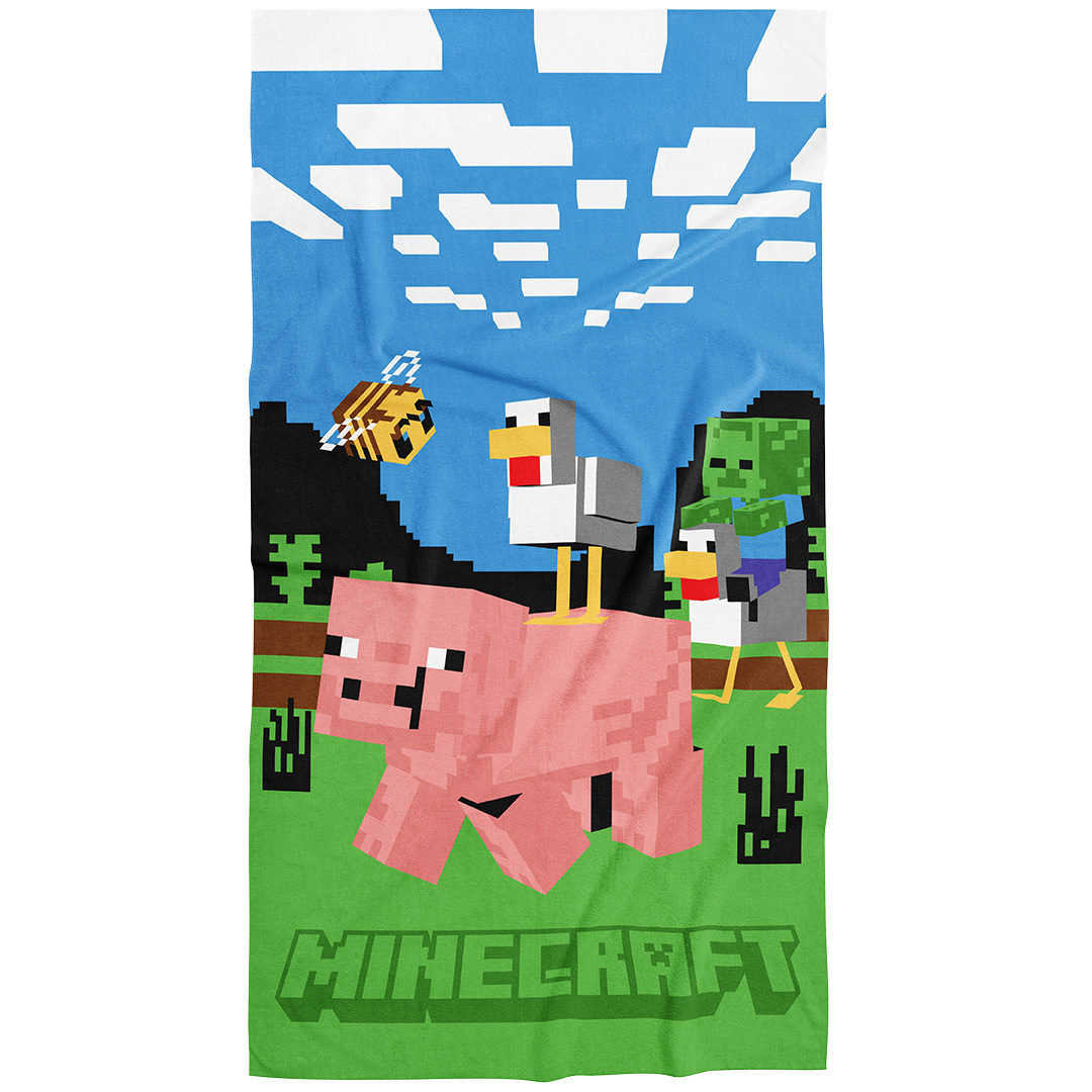 Carbotex Dětská osuška Minecraft Prase a Kachna