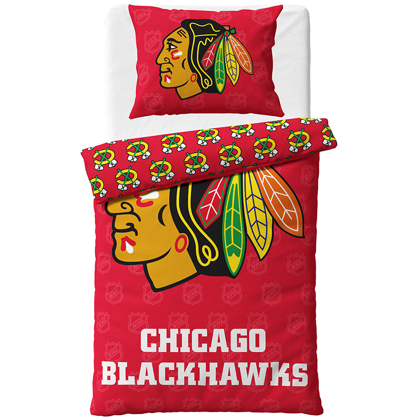 TipTrade s.r.o. Hokejové povlečení NHL Chicago Blackhawks Shields Varianta: Velikost: 140x200 + 70x90 cm