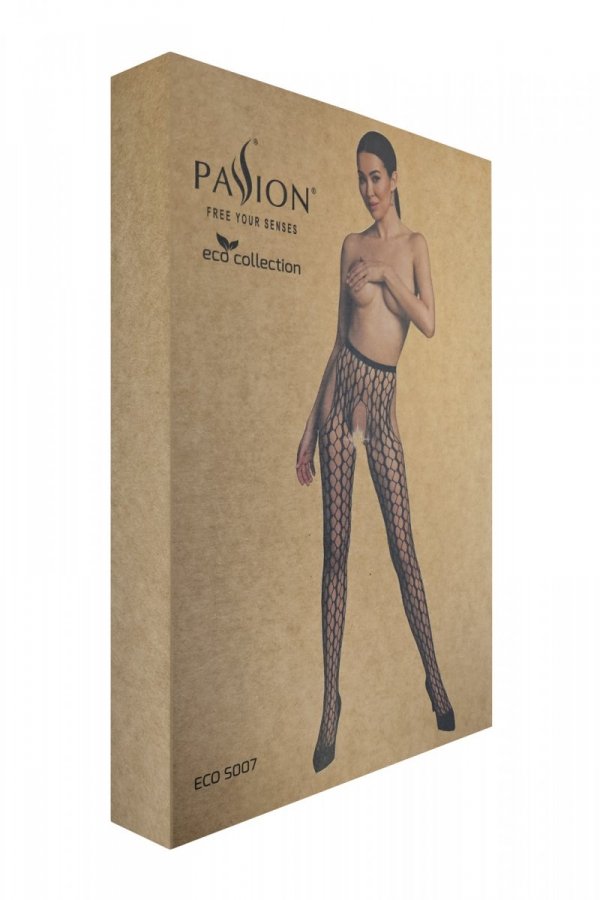 Punčochy Passion ECO S007 red - stocking Barva: Červená, Velikost: S/L (obrázek 5)