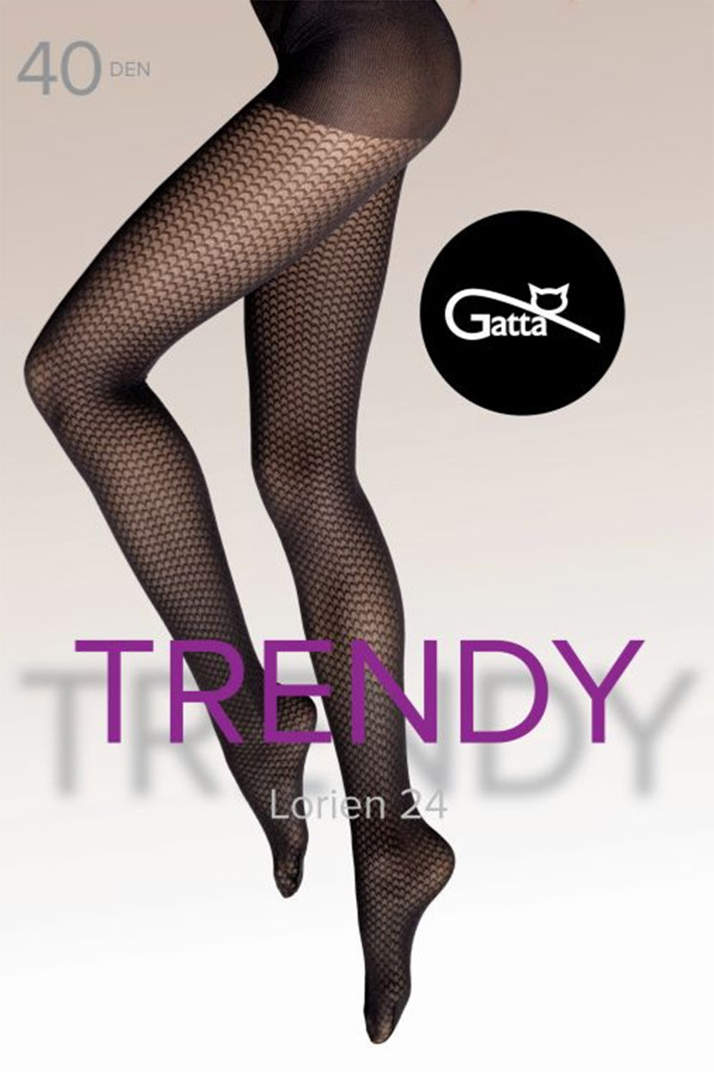 Silonkové punčocháče Gatta Lorien 24 40 DEN Barva: Černá, Velikost: S