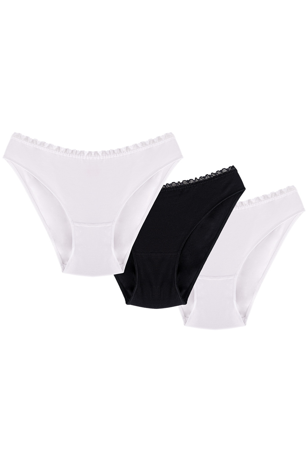 Kalhotky Wol-Bar Soft Cute 3 pcs Barva: Bílá, Velikost: L