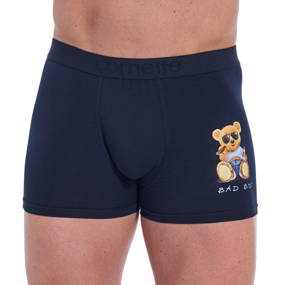 Boxerky Cornette Tattoo 280/246 "Bad Boy" Barva: Modrá - tmavě, Velikost: L