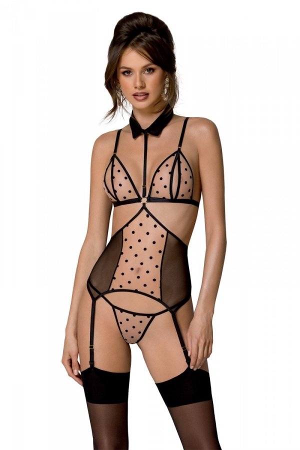 Korzet Passion devil collection Dominica corset beige Barva: Béžová, Velikost: L/XL