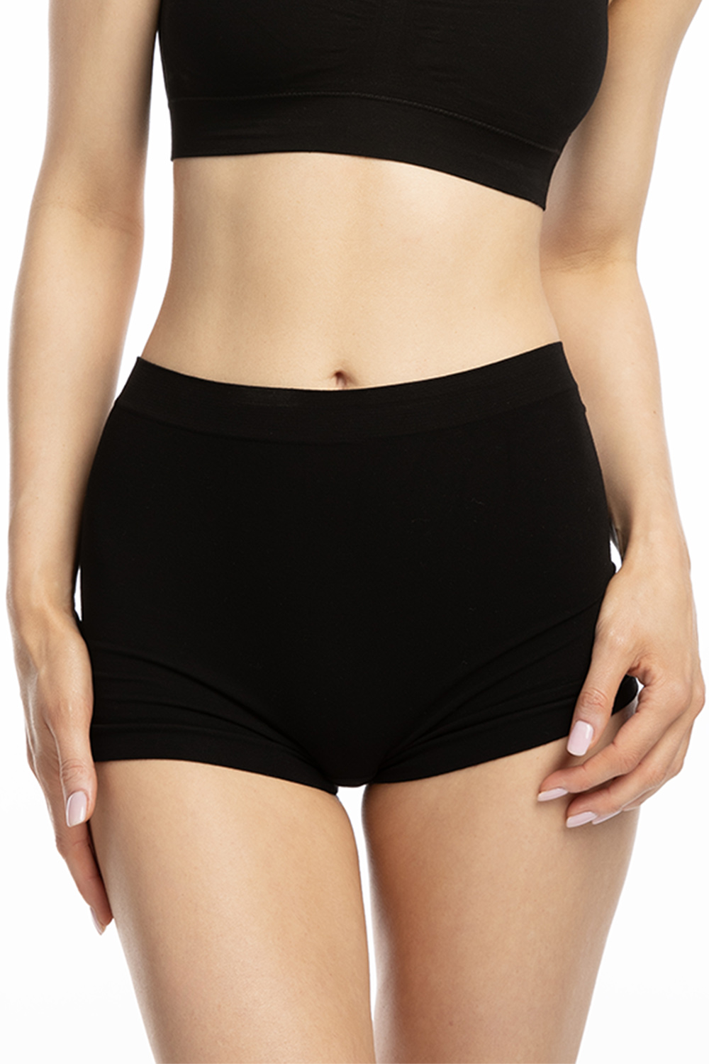 Bezešvé kalhotky Julimex Bamboo Boyshort Barva: Černá, Velikost: M
