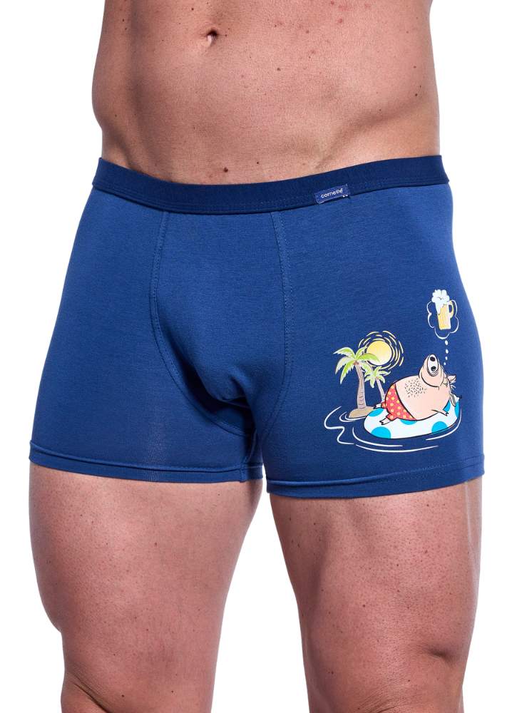 Boxerky Cornette Tattoo 280/244 "Piglet" Barva: Modrá, Velikost: M