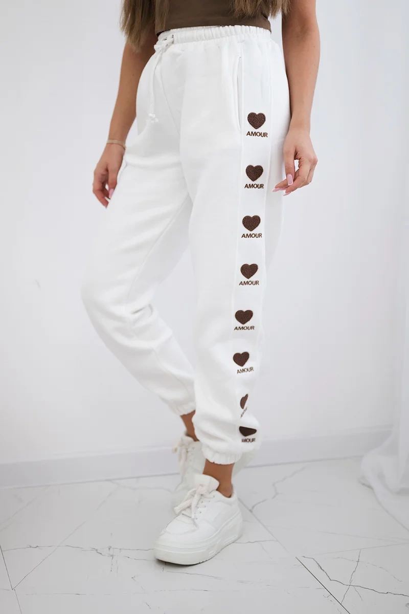 Kesi Dámské tepláky Amour Barva: Bílá, Velikost: UNI