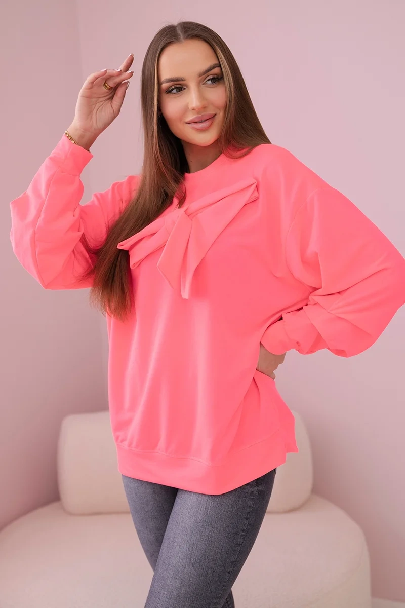 Kesi Bavlněná halenka Amaya s mašlí Barva: Růžová, Velikost: UNI