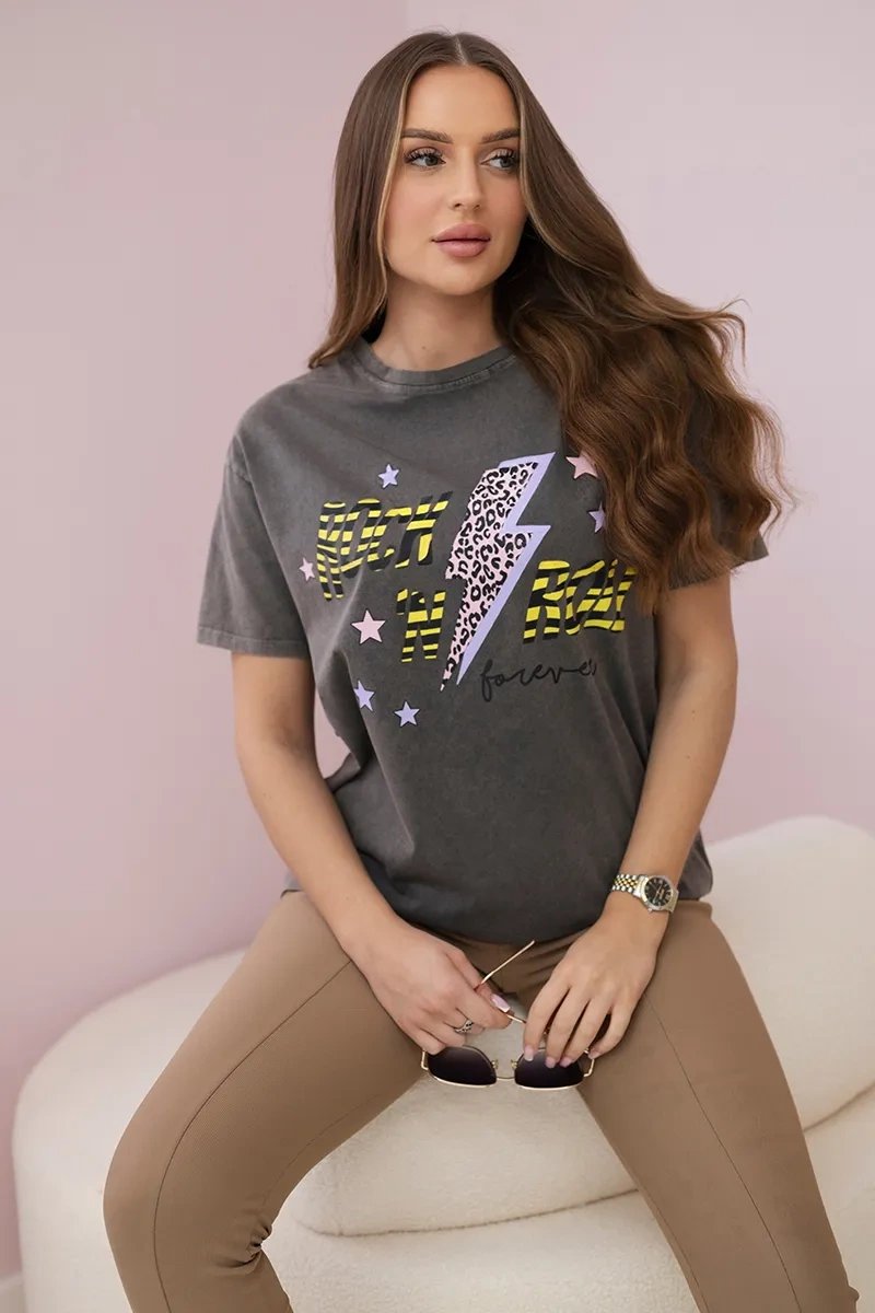 Kesi Tričko Rock n roll Barva: Hnědá, Velikost: UNI