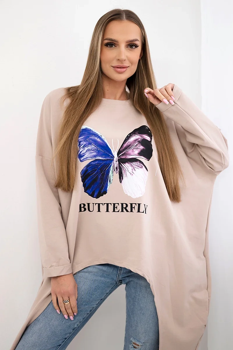 Kesi Tričko Butterfly Barva: Béžová, Velikost: UNI