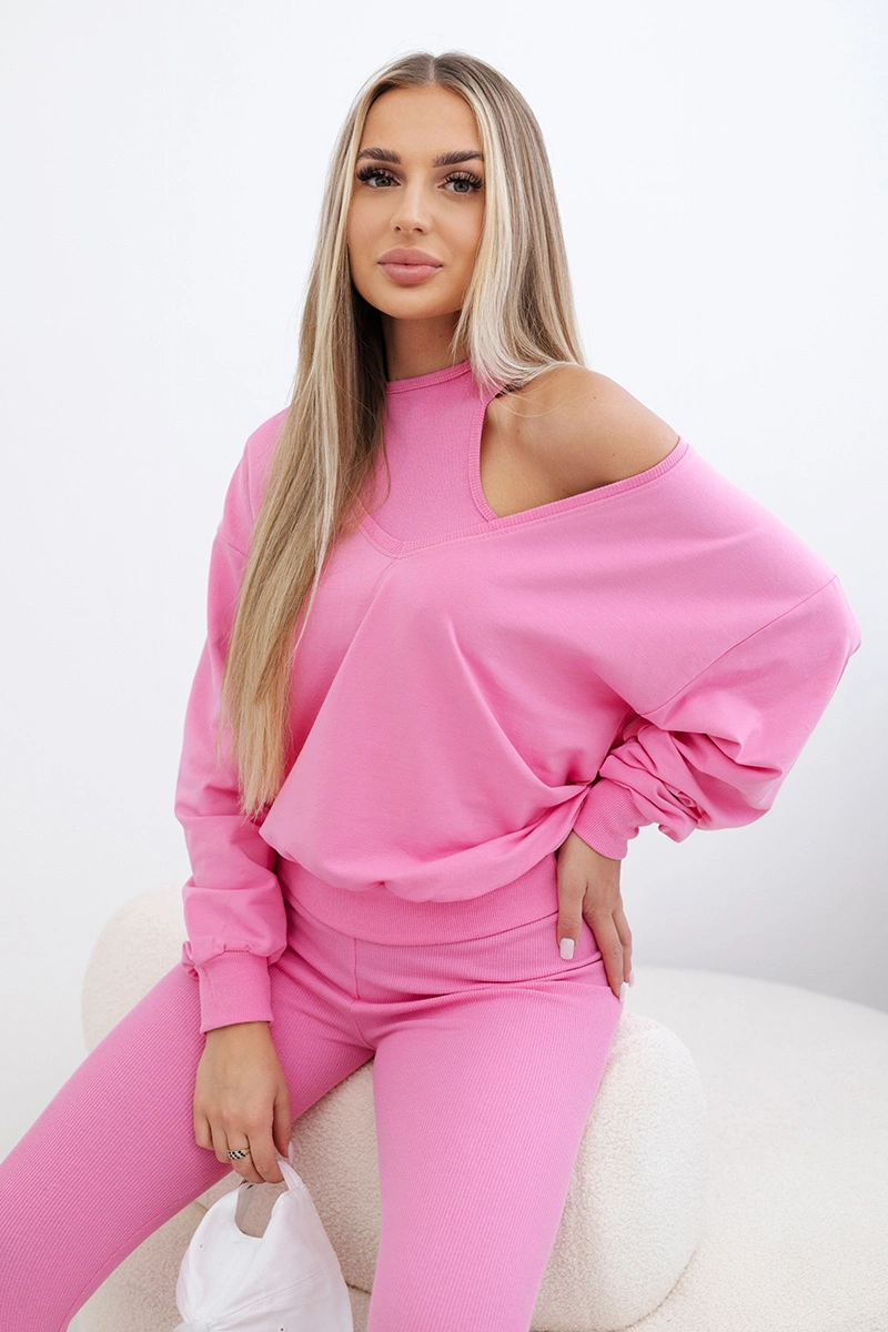 Kesi Dámská souprava Evie - mikina + top + legíny Barva: Růžová, Velikost: UNI