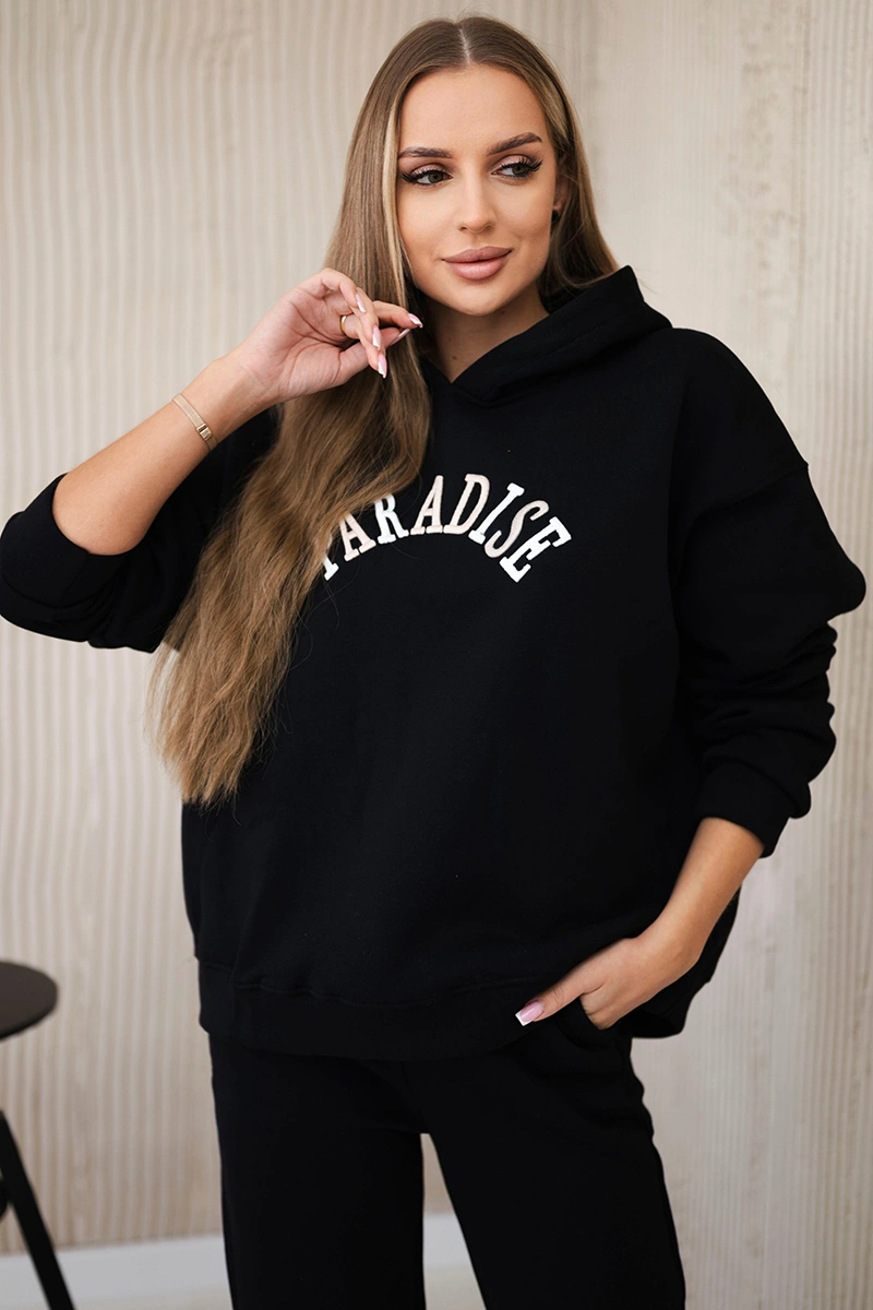 Kesi Bavlněná souprava Paradise s vyšívaným nápisem Barva: Černá, Velikost: UNI