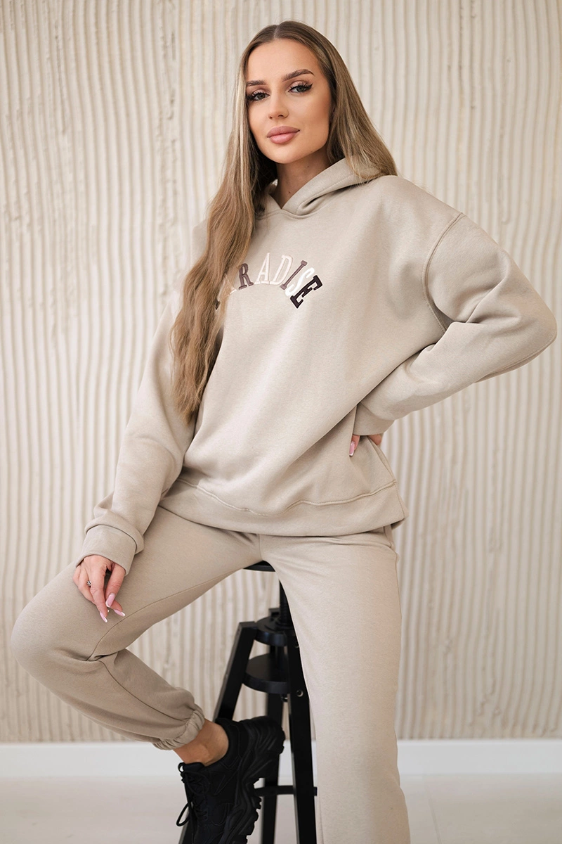 Kesi Bavlněná souprava Paradise s vyšívaným nápisem Barva: Tělová, Velikost: UNI