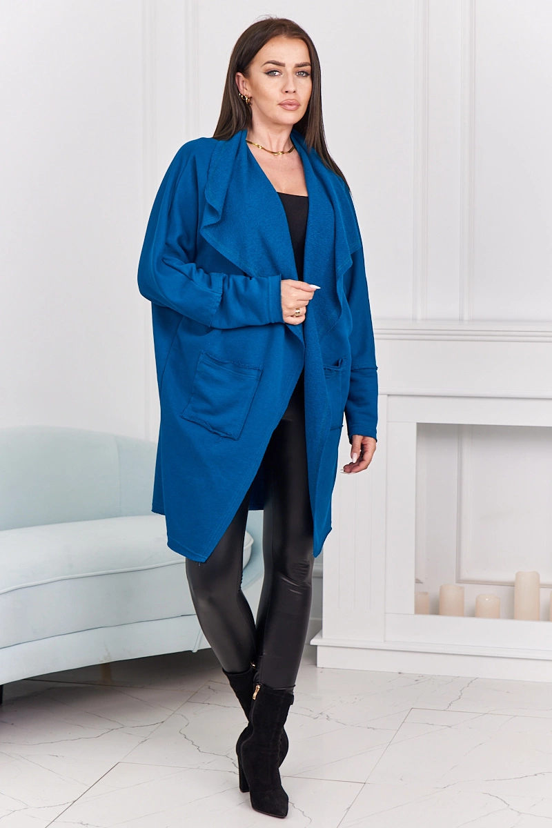 Kesi Dámský kabát Deedee s kapsami Barva: Modrá - tmavě, Velikost: UNI