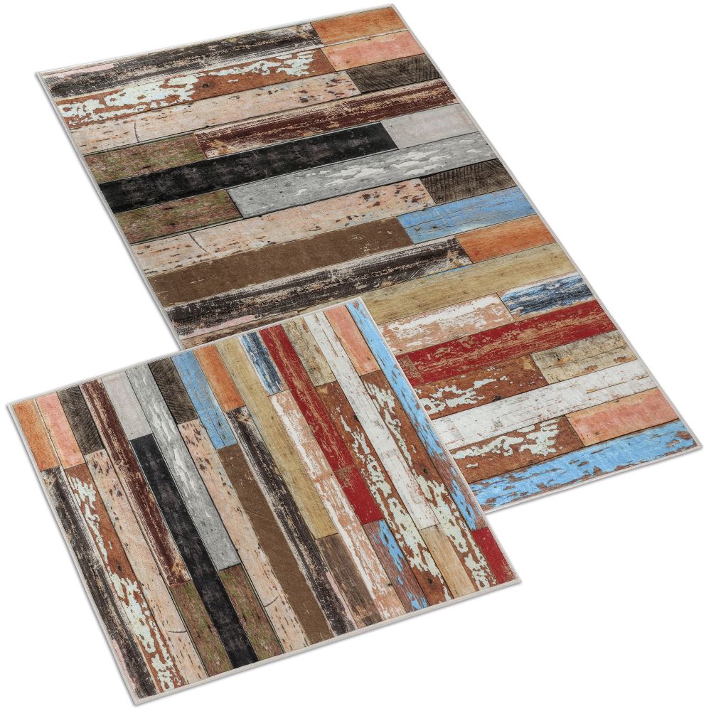 Bellatex Koupelnová a WC předložka bez výkroje Dřevěná podlaha 3D