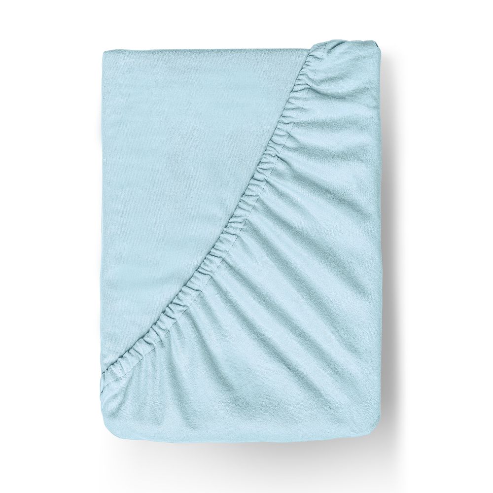 Kvalitex Flanelové napínací prostěradlo 90x200cm světle modré