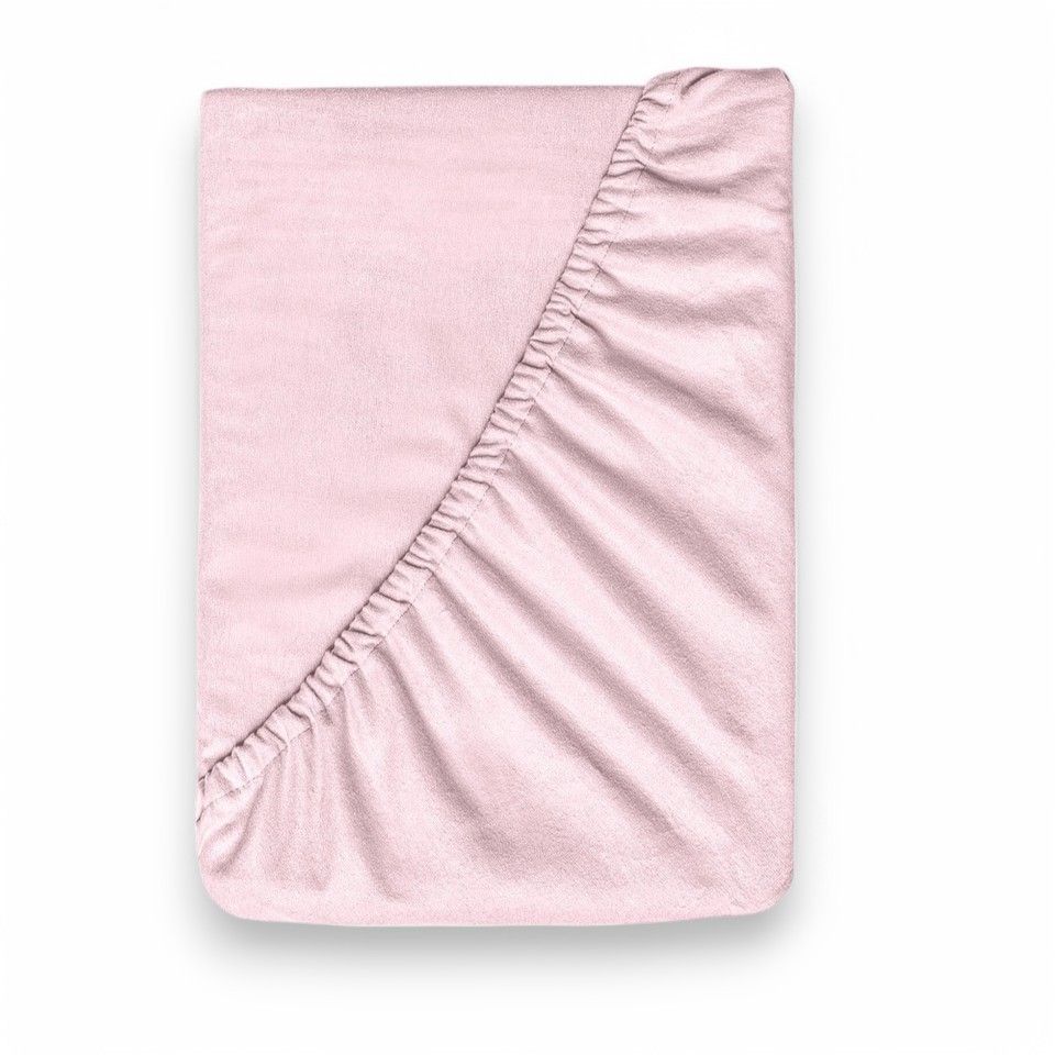 Kvalitex Flanelové napínací prostěradlo 90x200cm světle růžové