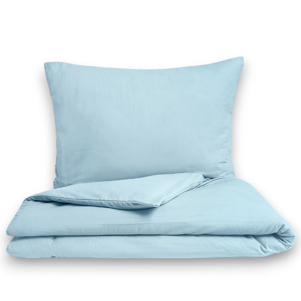 Kvalitex Klasické ložní flanelové povlečení 140x200, 70x90cm světle modré