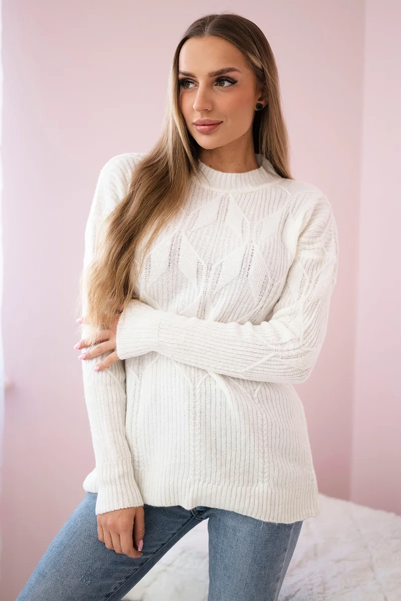 Kesi Dámský svetr s modním vzorem Isla Barva: Tělová, Velikost: UNI