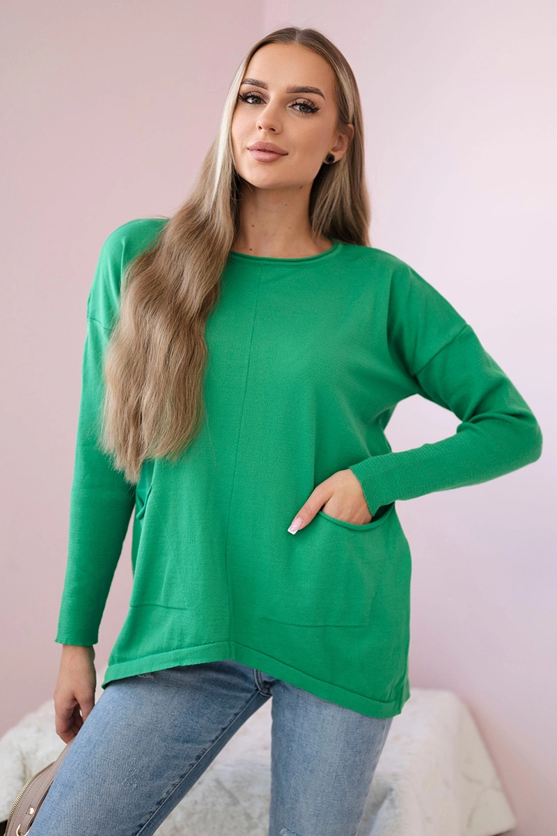 Kesi Svetr Sandy  s předními kapsami Barva: Zelená, Velikost: UNI
