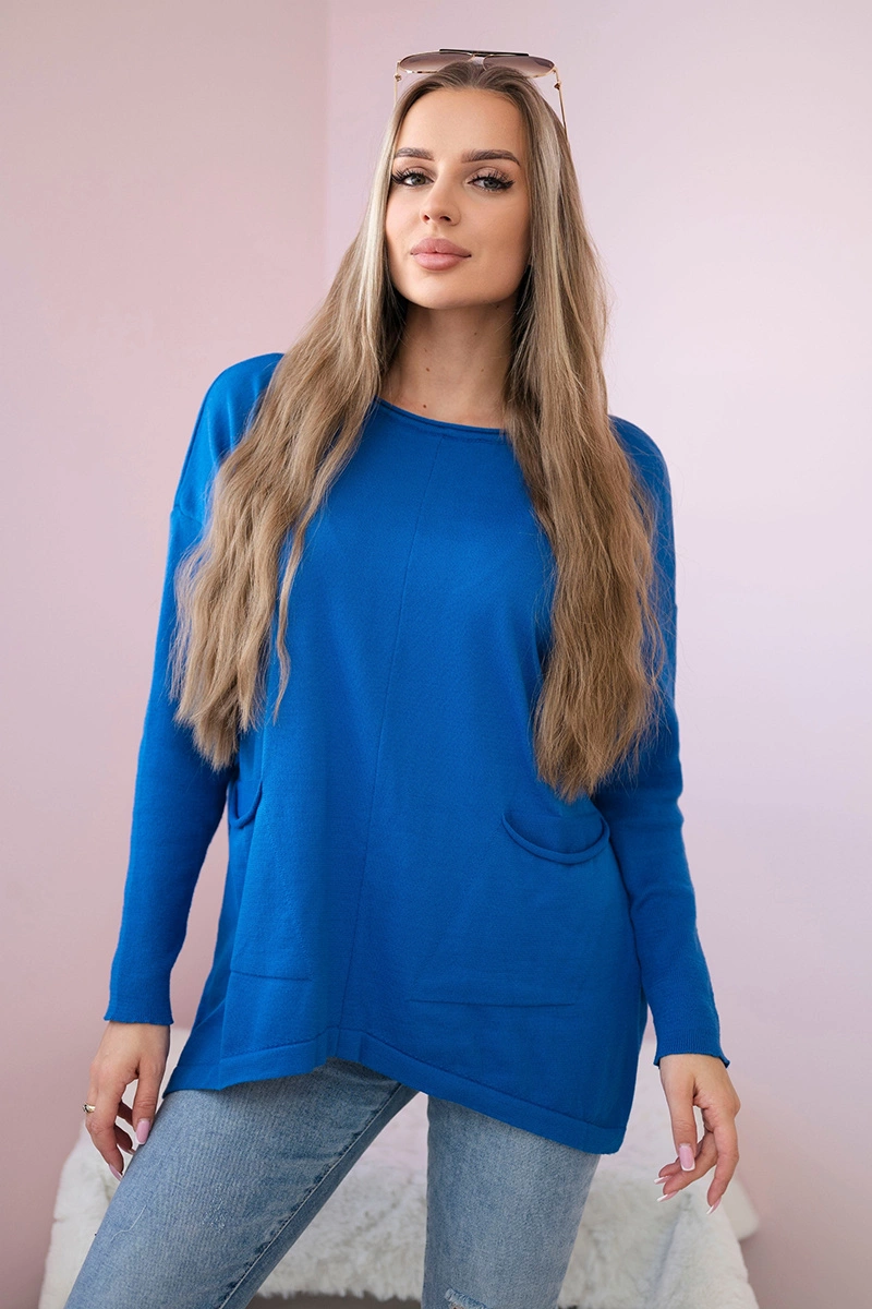 Kesi Svetr Sandy  s předními kapsami Barva: Modrá - tmavě, Velikost: UNI