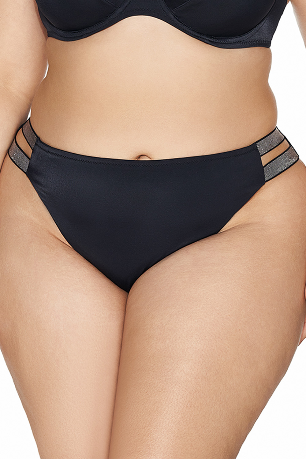 Spodní díl plavek Ava SF-225/16/B Barva: Černá, Velikost: 3XL