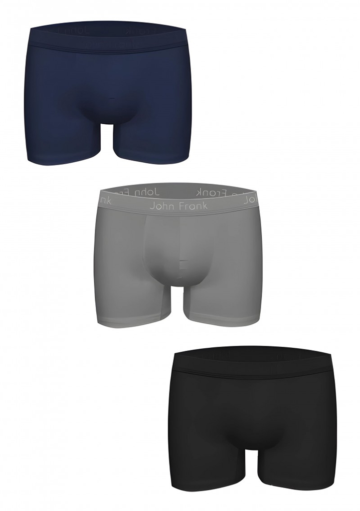 Pánské boxerky John Frank JF3BMODNA03 3 PACK Barva: Vícebarevná, Velikost: M