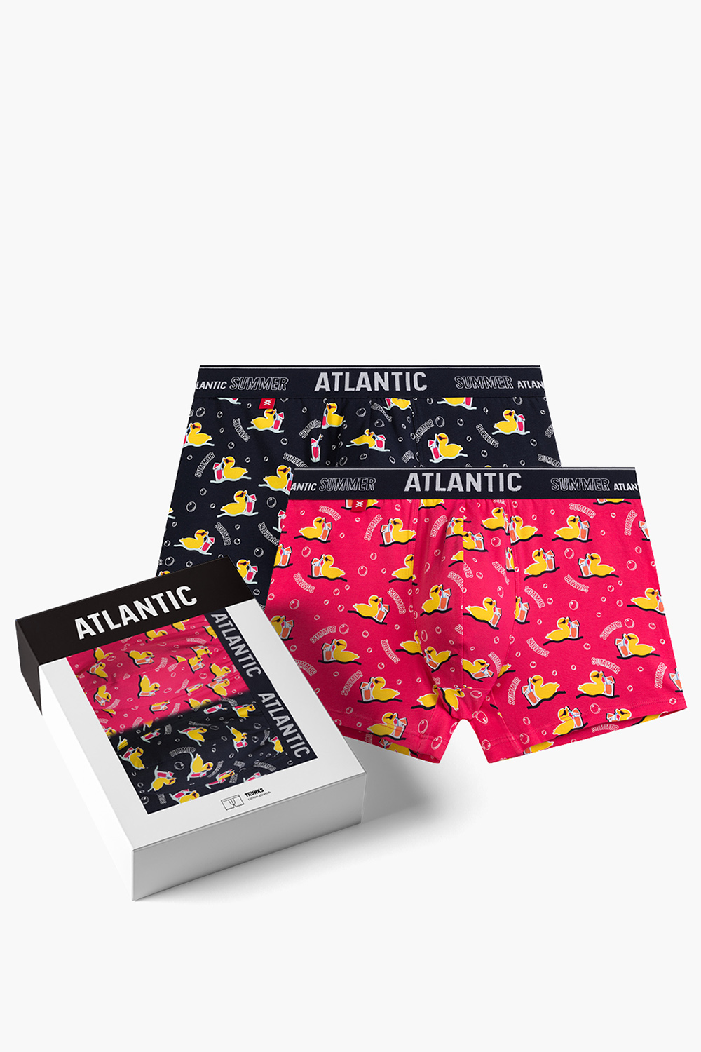 Boxerky Atlantic 2MHH-007 2-pack Barva: Modrá - tmavě, Velikost: 2XL