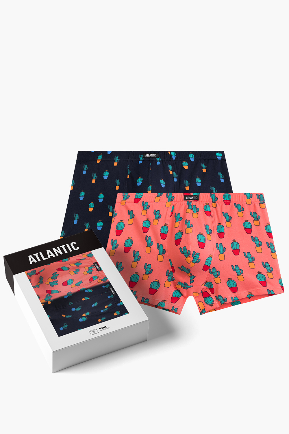 Boxerky Atlantic 2MHH-005 2 pcs Barva: Modrá - tmavě, Velikost: 2XL