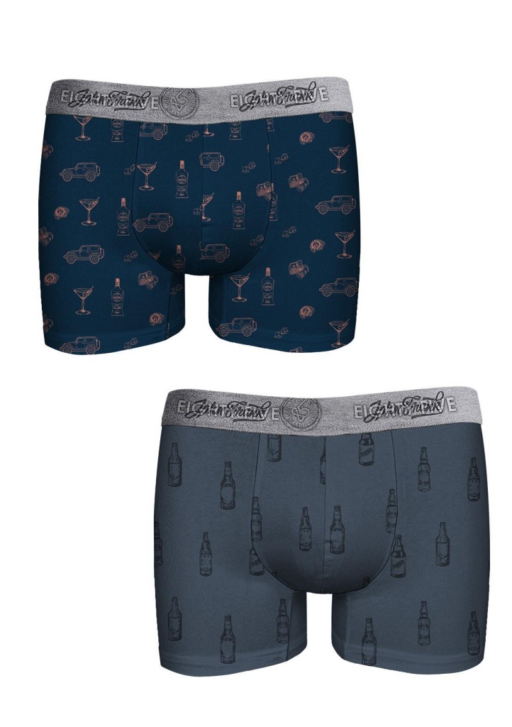 Pánské boxerky John Frank JF2BEF40 2PACK Barva: Vícebarevná, Velikost: M