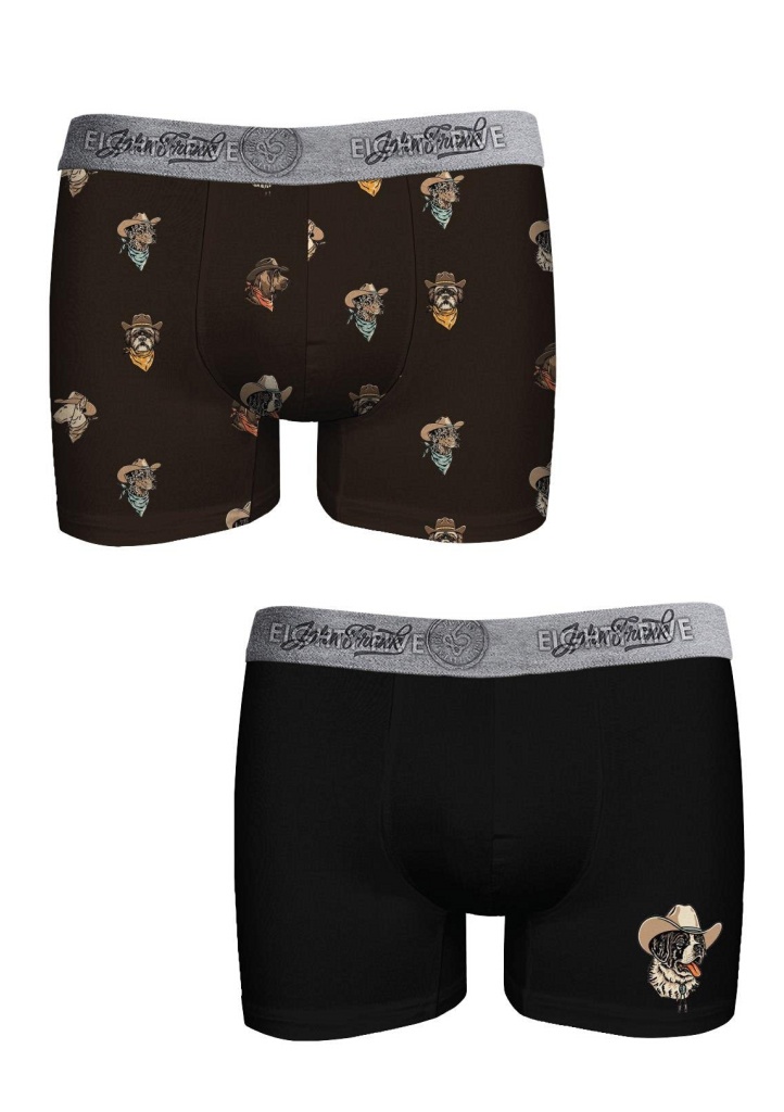 Pánské boxerky John Frank JF2BEF43 2pack Barva: Vícebarevná, Velikost: L