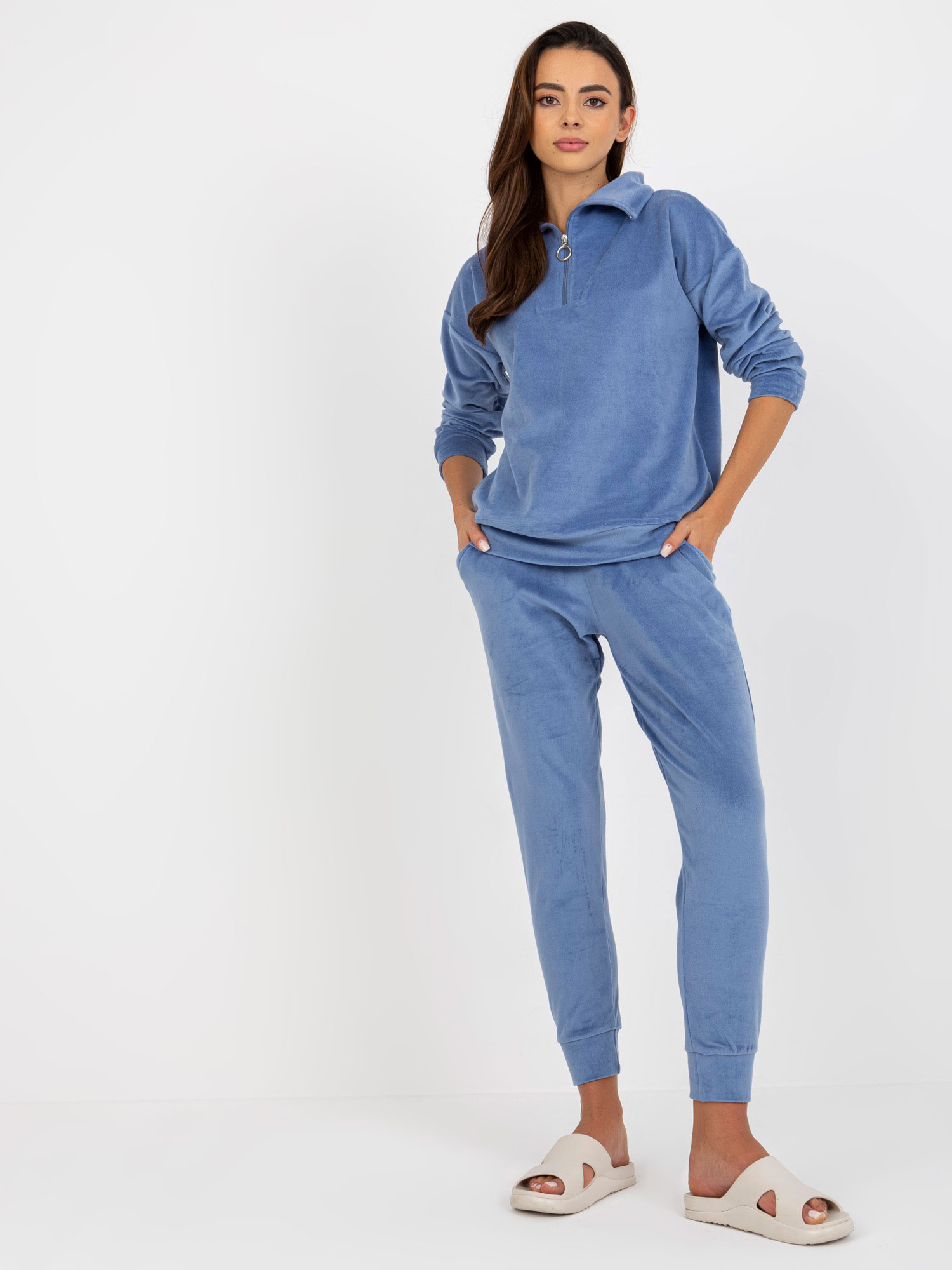 Dámská souprava BR-PI-9117 BERRAK Barva: Modrá - tmavě, Velikost: XL