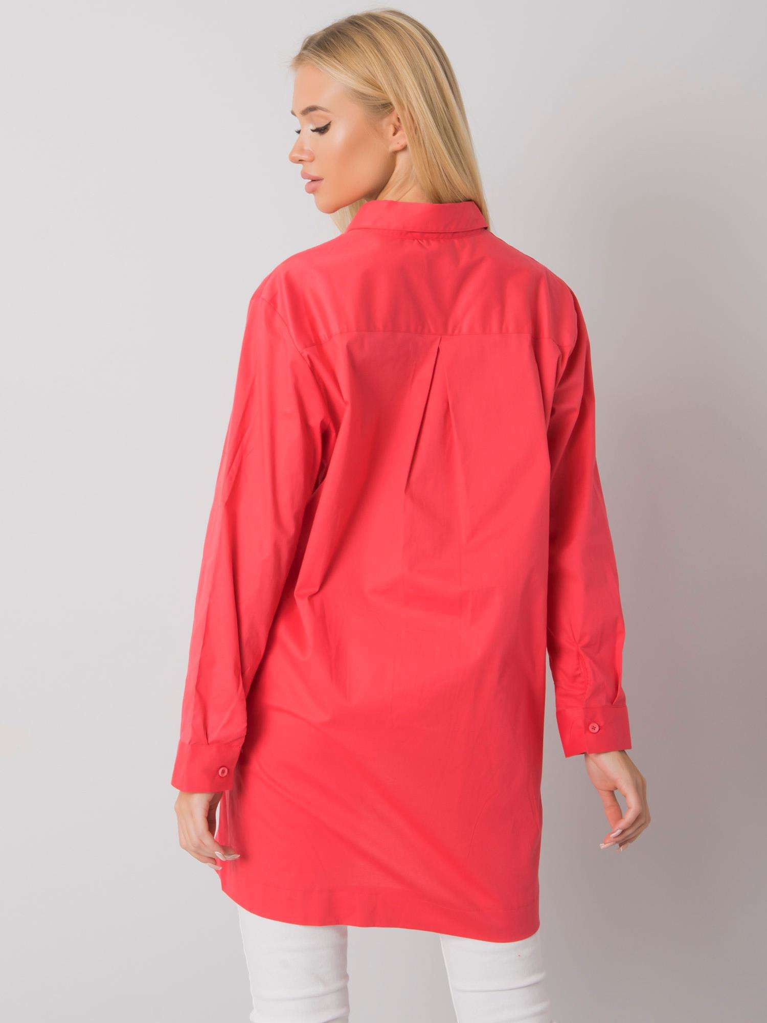 ex moda Dámská košile EM-KS-001.46 ex mode Barva: Červená, Velikost: UNI