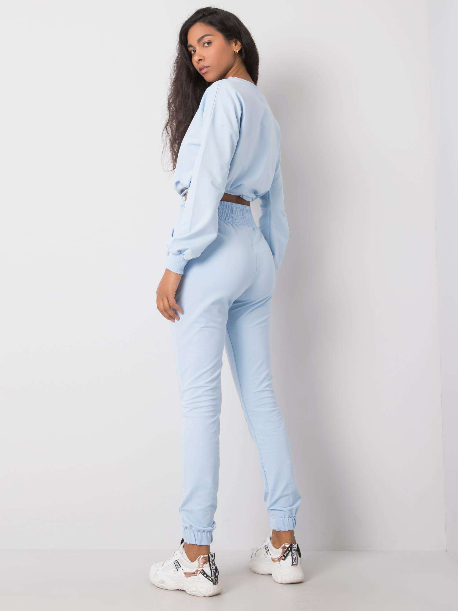 RUE PARIS Komplet-RV-KMPL-6692.70 Barva: Modrá - světle, Velikost: M