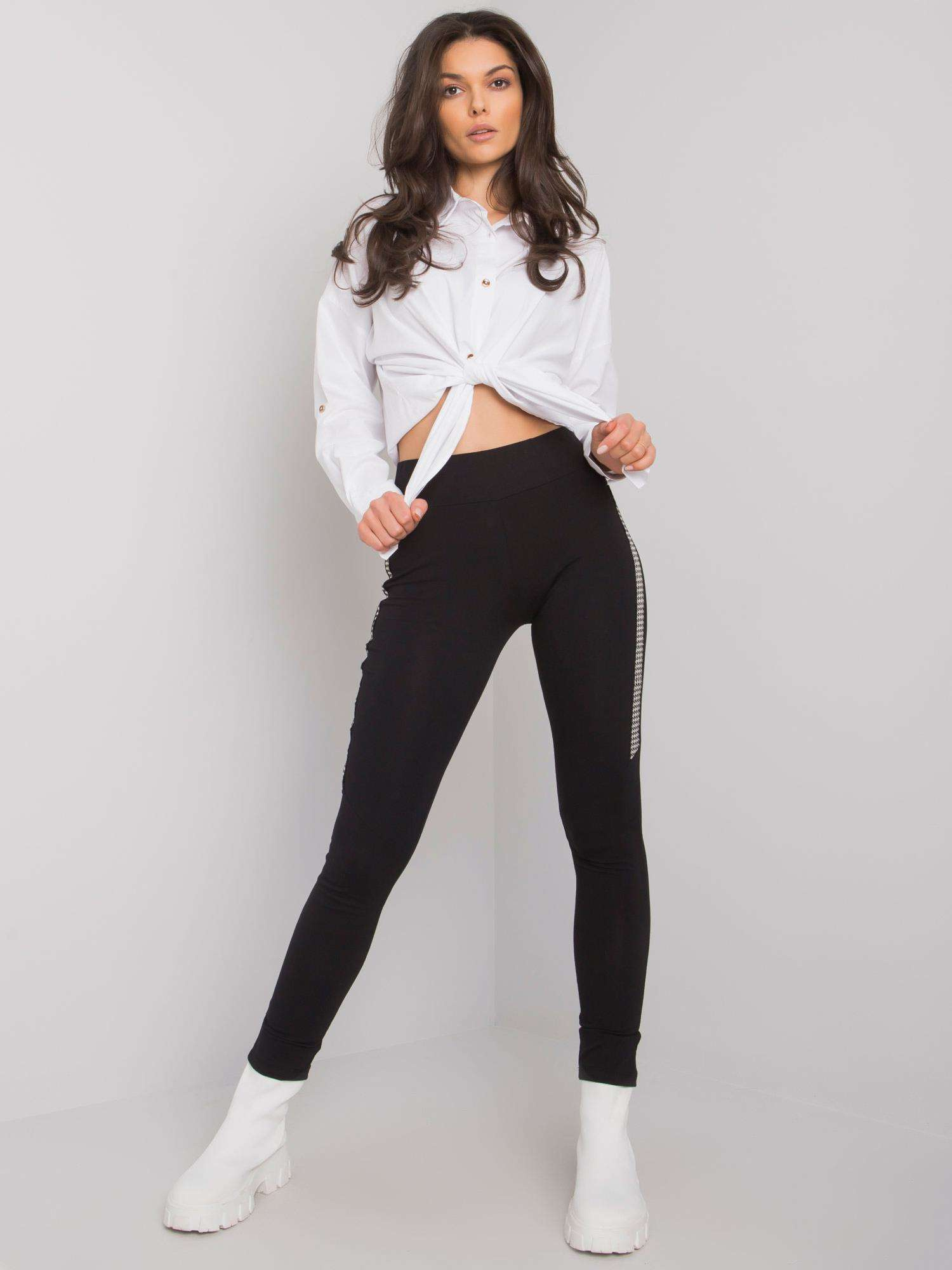 Legíny RV-LG-7367.90P RUE PARIS Barva: Černá, Velikost: L/XL