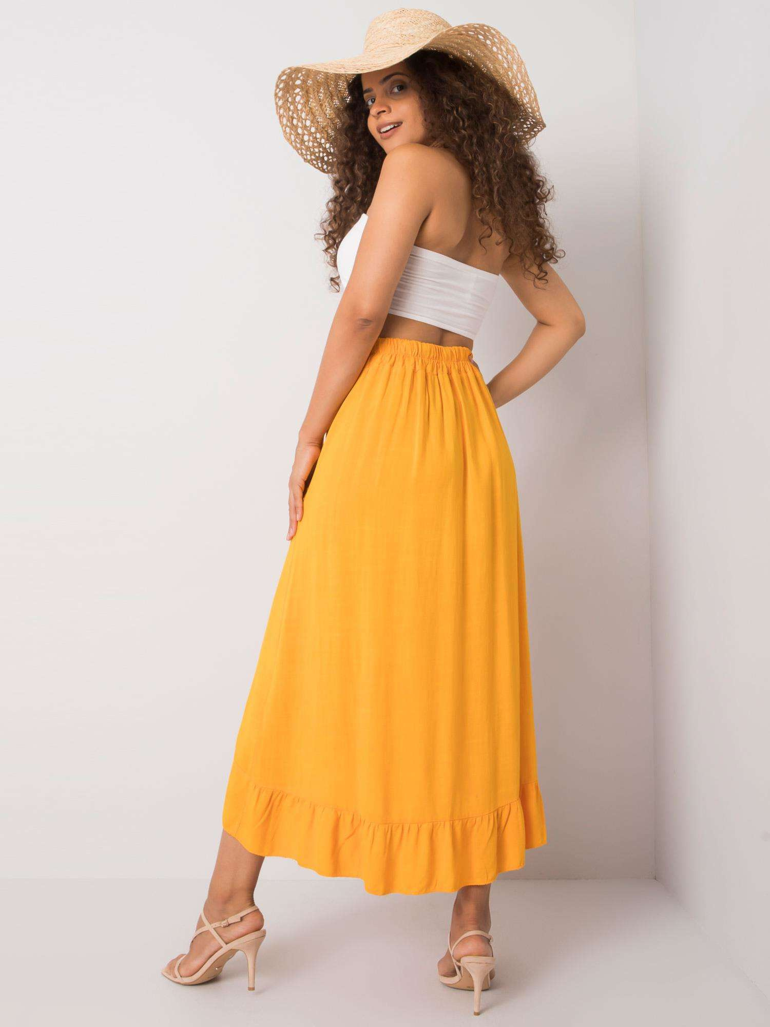 Och Bella Dámská sukně TW-SD-BI-26700.16P Barva: Oranžová, Velikost: L