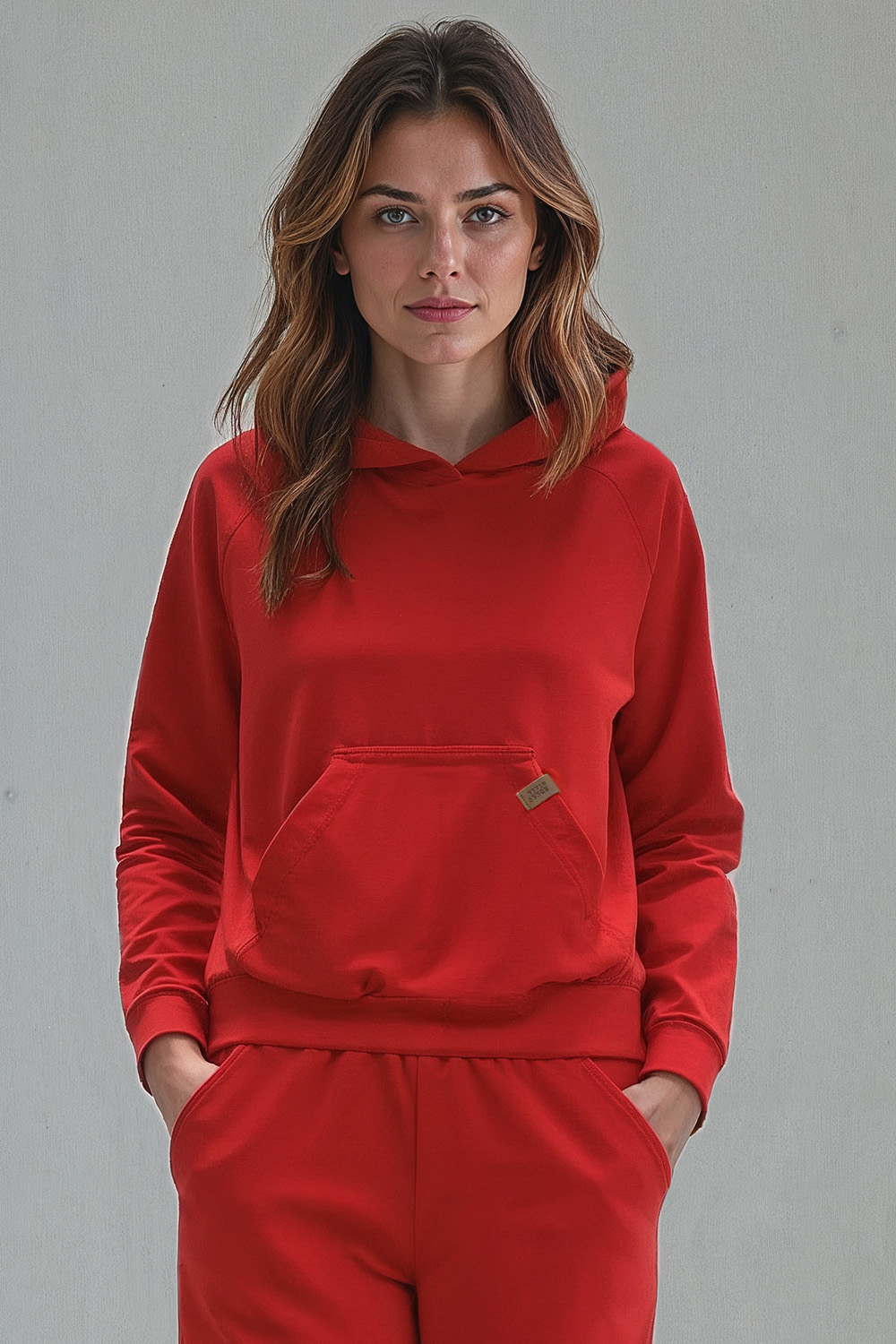 Dámská mikina Vivisence 9003 Barva: Červená, Velikost: 2XL
