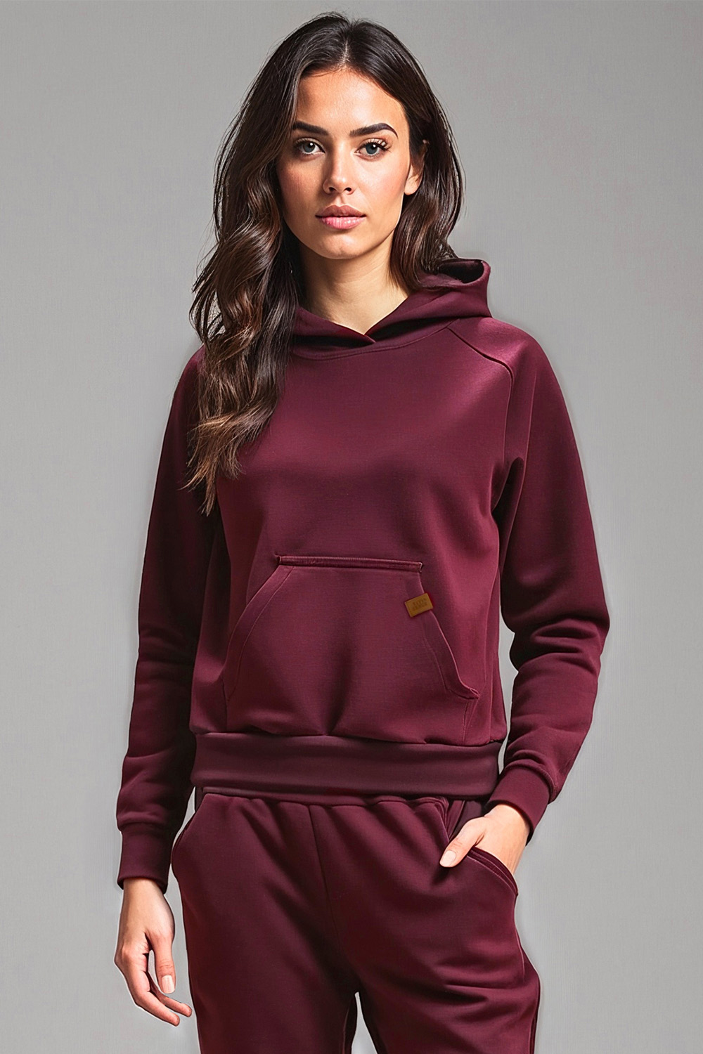 Dámská mikina Vivisence 9003 Barva: Bordó, Velikost: 2XL